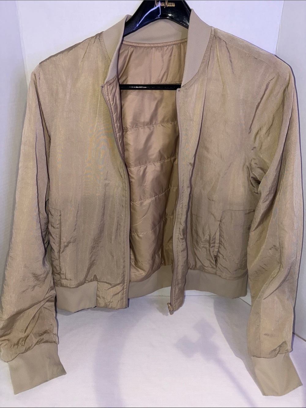 lululemon athletica Light Taupe reversible Bomber Jacket